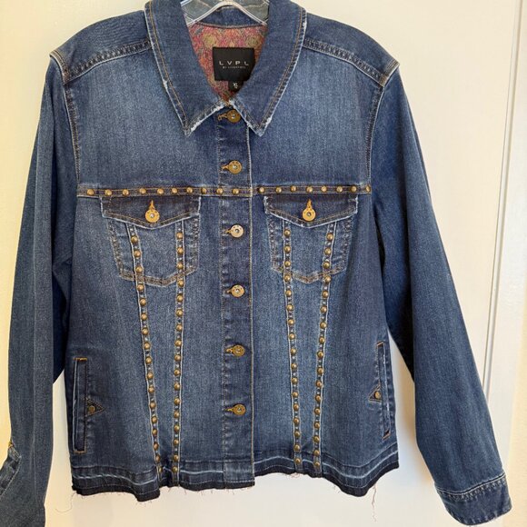 LVPL by Liverpool Studded Denim Jacket, XL16 - Picture 2 of 10